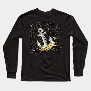 Maritime anchor lighthouse beach shell nautical Long Sleeve T-Shirt